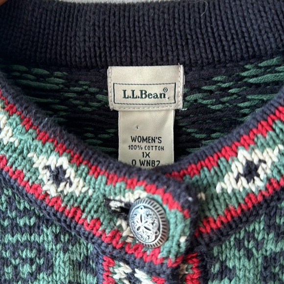 LL Bean Celtic Cotton Sweater - Picture 2 of 4